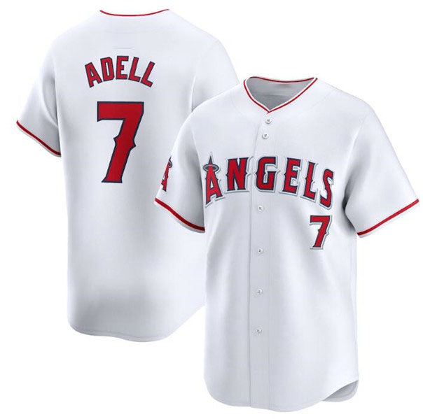 Custom #7 White LAA Baseball Shirt Top