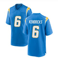 Custom #6 Powder Blue LAC Football Shirt Top