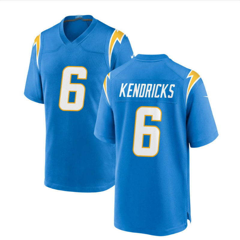 Custom #6 Powder Blue LAC Football Shirt Top