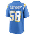 Custom #58 Powder Blue LAC Football Shirt Top