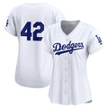 Custom #42 White 2024 Jackie Robinson Day LAD Baseball Shirt Top
