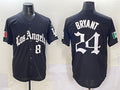 Custom #8 Black 2025 LAD Baseball Shirt Top