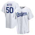 Custom #50 White LAD Baseball Shirt Top