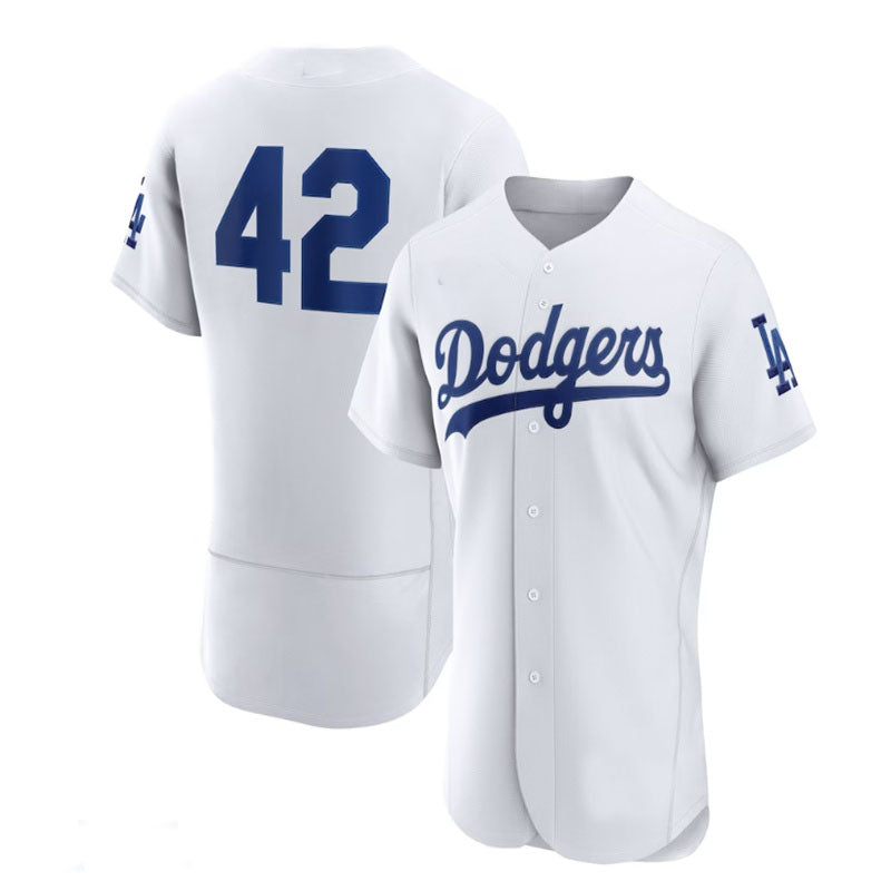 Custom White 2023 Jackie Robinson Day LAD Baseball Shirt Top