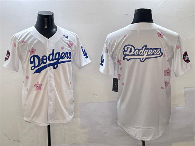 Custom White 2025 LAD Baseball Shirt Top