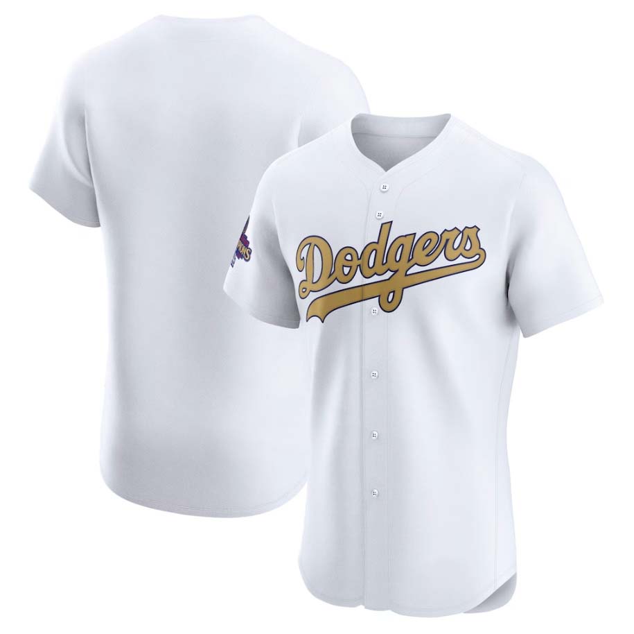 Custom White 2025 LAD Baseball Shirt Top