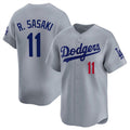 Custom #11 Gray 2025 LAD Baseball Shirt Top