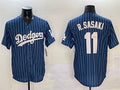 Custom #11 Navy LAD Baseball Shirt Top