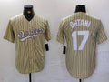 Custom #17 Cream LAD Baseball Shirt Top