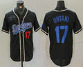 Custom #17 Black LAD Baseball Shirt Top