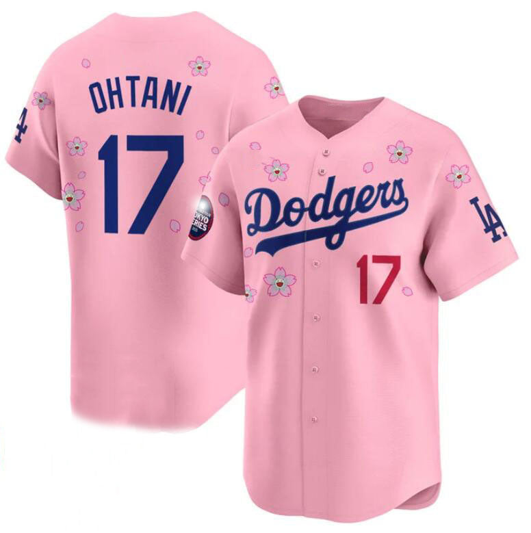 Custom #17 Pink 2025 LAD Baseball Shirt Top