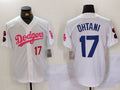 Custom #17 White LAD Baseball Shirt Top