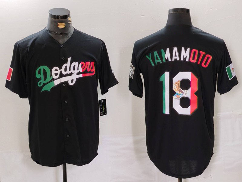 Custom #18 Black LAD Baseball Shirt Top
