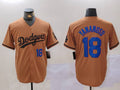 Custom #18 Olive LAD Baseball Shirt Top