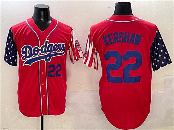 Custom #22 Red LAD Baseball Shirt Top