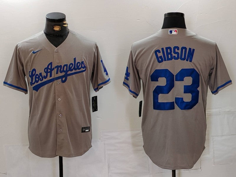 Custom #23 Grey LAD Baseball Shirt Top