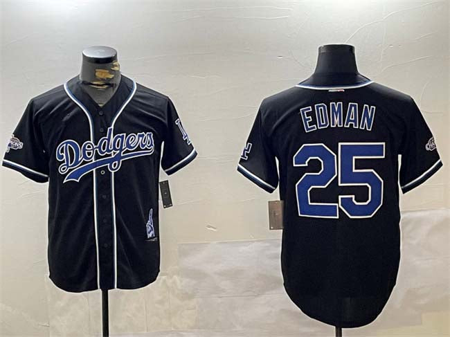 Custom #25 Black 2024 World Series Champions LAD Baseball Shirt Top