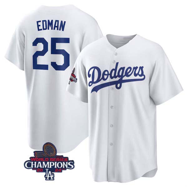 Custom #25 White 2024 World Series Champions LAD Baseball Shirt Top