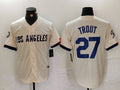Custom #27 Cream 2024 City Connect LAD Baseball Shirt Top