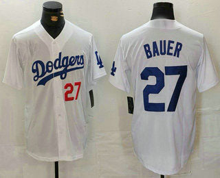 Custom #27 White LAD Baseball Shirt Top
