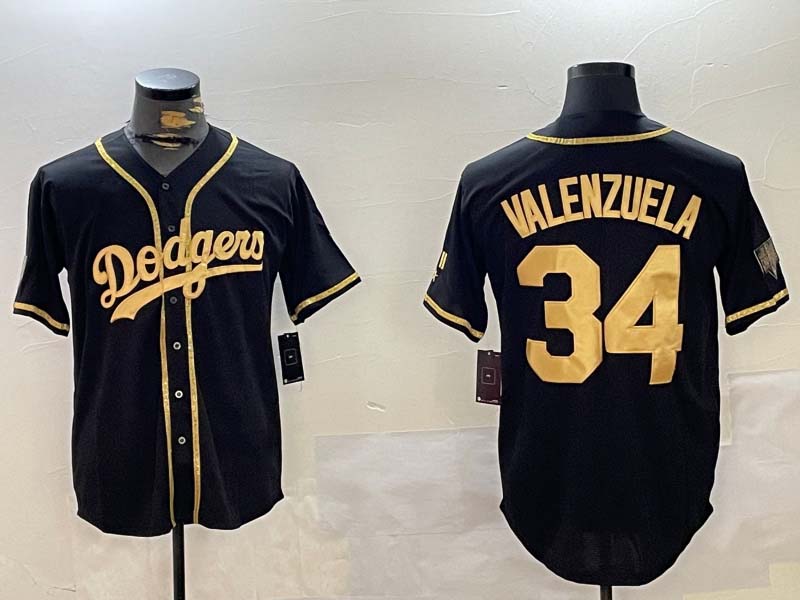 Custom #34 Black LAD Baseball Shirt Top