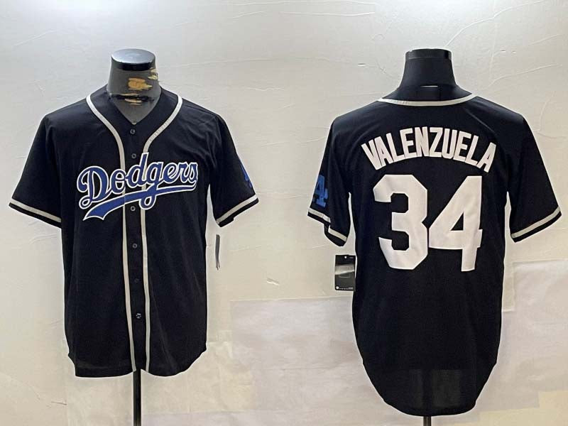 Custom #34 Black LAD Baseball Shirt Top
