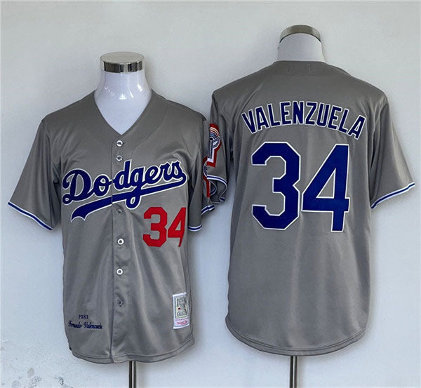 Custom #34 Gray LAD Baseball Shirt Top