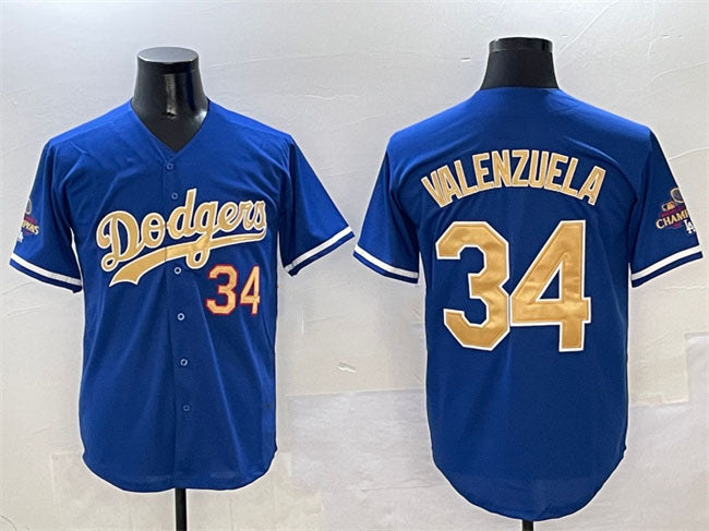 Custom #34 Gold 2025 LAD Baseball Shirt Top
