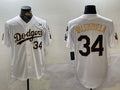 Custom #34 White 2024 LAD Baseball Shirt Top