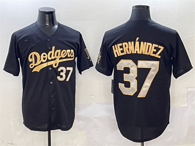 Custom #37 Black LAD Baseball Shirt Top