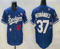 Custom #37 Blue 2025 LAD Baseball Shirt Top