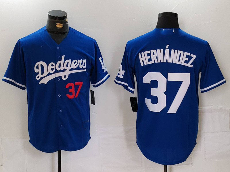 Custom #37 Blue LAD Baseball Shirt Top