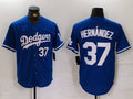 Custom #37 Blue LAD Baseball Shirt Top