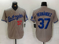 Custom #37 Grey LAD Baseball Shirt Top
