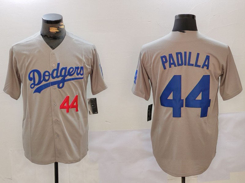 Custom #44 Grey LAD Baseball Shirt Top