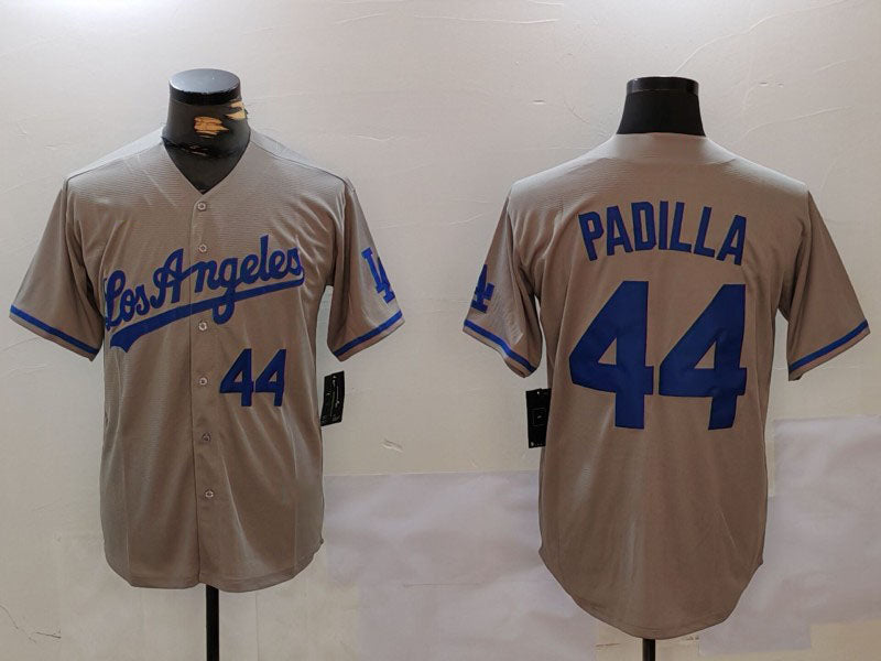 Custom #44 Grey LAD Baseball Shirt Top