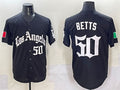 Custom #50 Black 2025 LAD Baseball Shirt Top