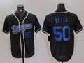 Custom #50 Black LAD Baseball Shirt Top