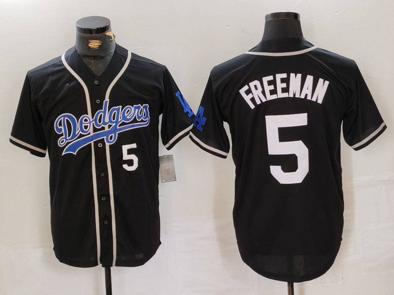 Custom #5 Black LAD Baseball Shirt Top
