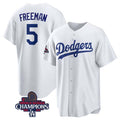 Custom #5 White 2024 World Series Champions LAD Baseball Shirt Top