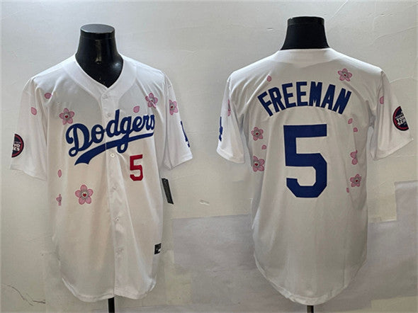Custom #5 White 2025 LAD Baseball Shirt Top