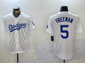 Custom #5 White LAD Baseball Shirt Top