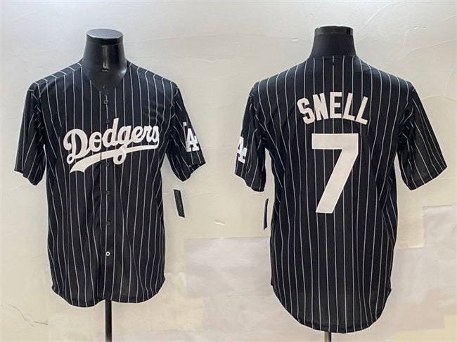 Custom #7 Black LAD Baseball Shirt Top