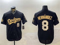 Custom #8 Black 2024 LAD Baseball Shirt Top
