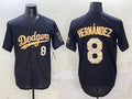 Custom #8 Black LAD Baseball Shirt Top