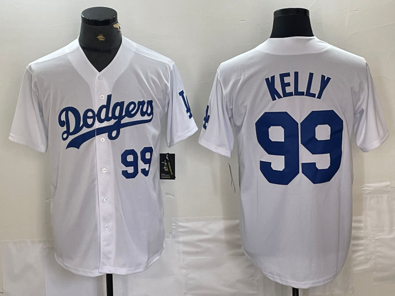 Custom #99 White LAD Baseball Shirt Top