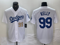 Custom #99 White LAD Baseball Shirt Top