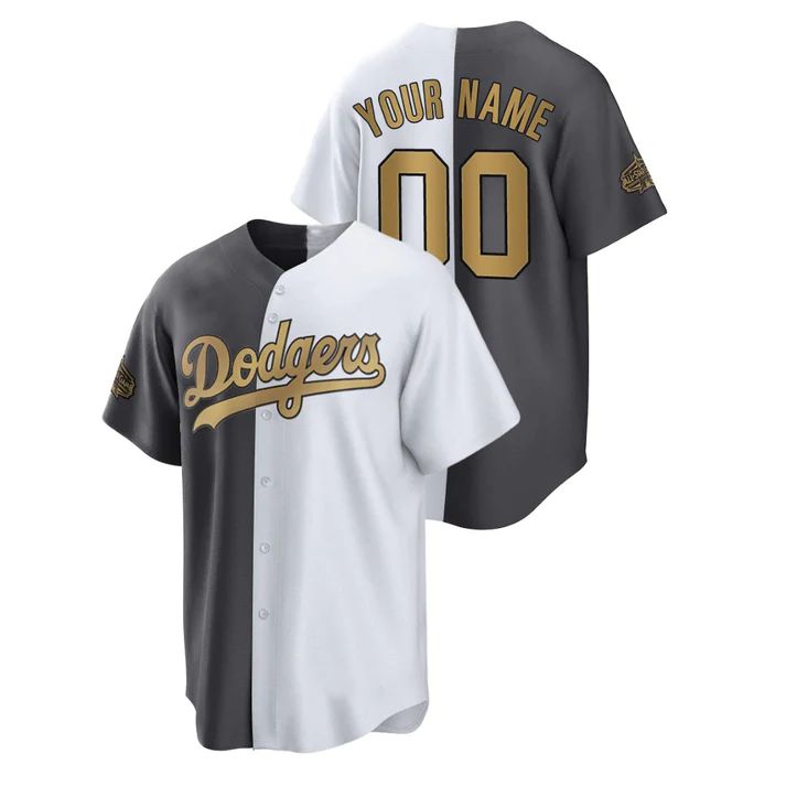 Custom #00 White 2022 All Star LAD Baseball Shirt Top