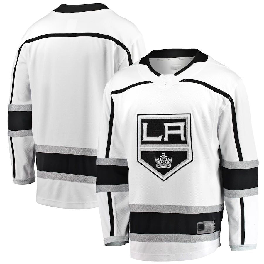 Custom White LAK Hockey Shirt Top