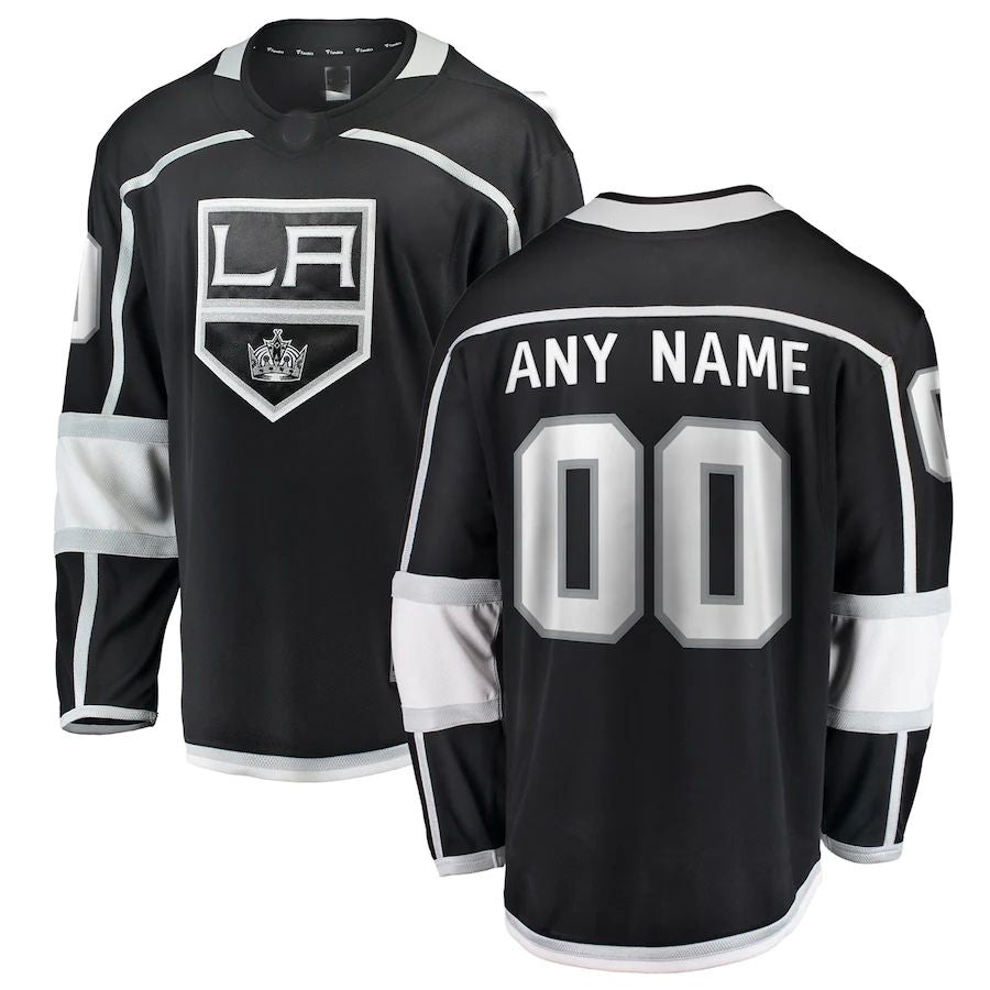 Custom Black LAK Hockey Shirt Top